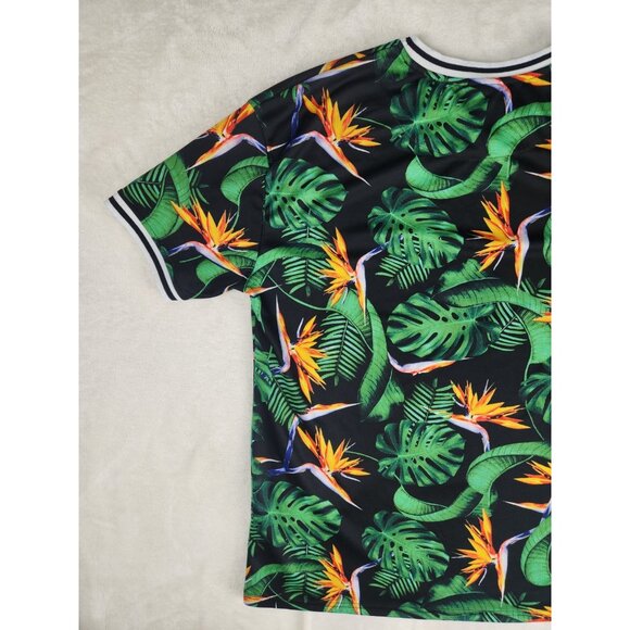 Y2K Rocawear Mens Tropical Floral All Over Print Size Large Vintage Green - Picture 8 of 12